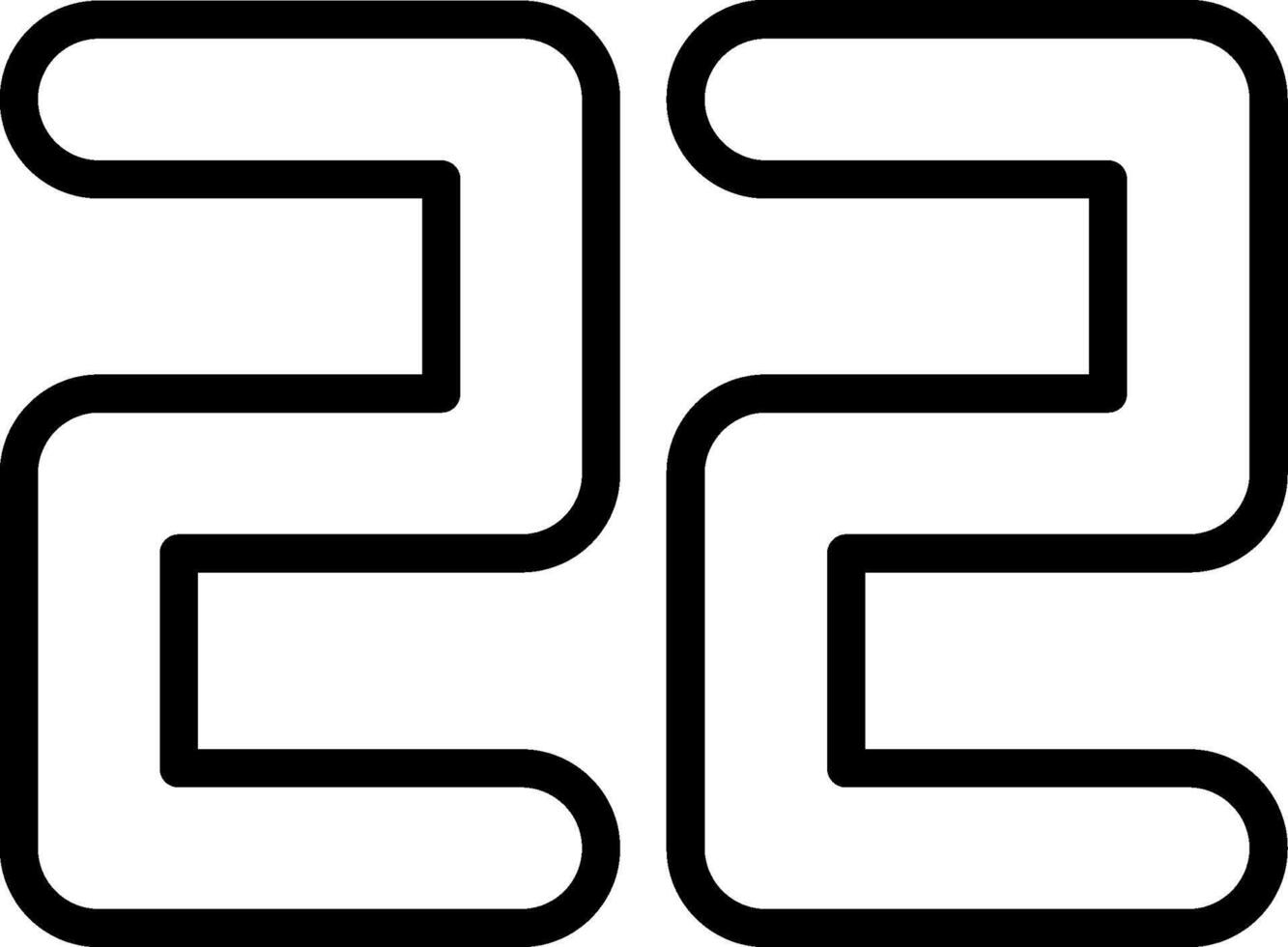 Twenty Two Line Icon vector