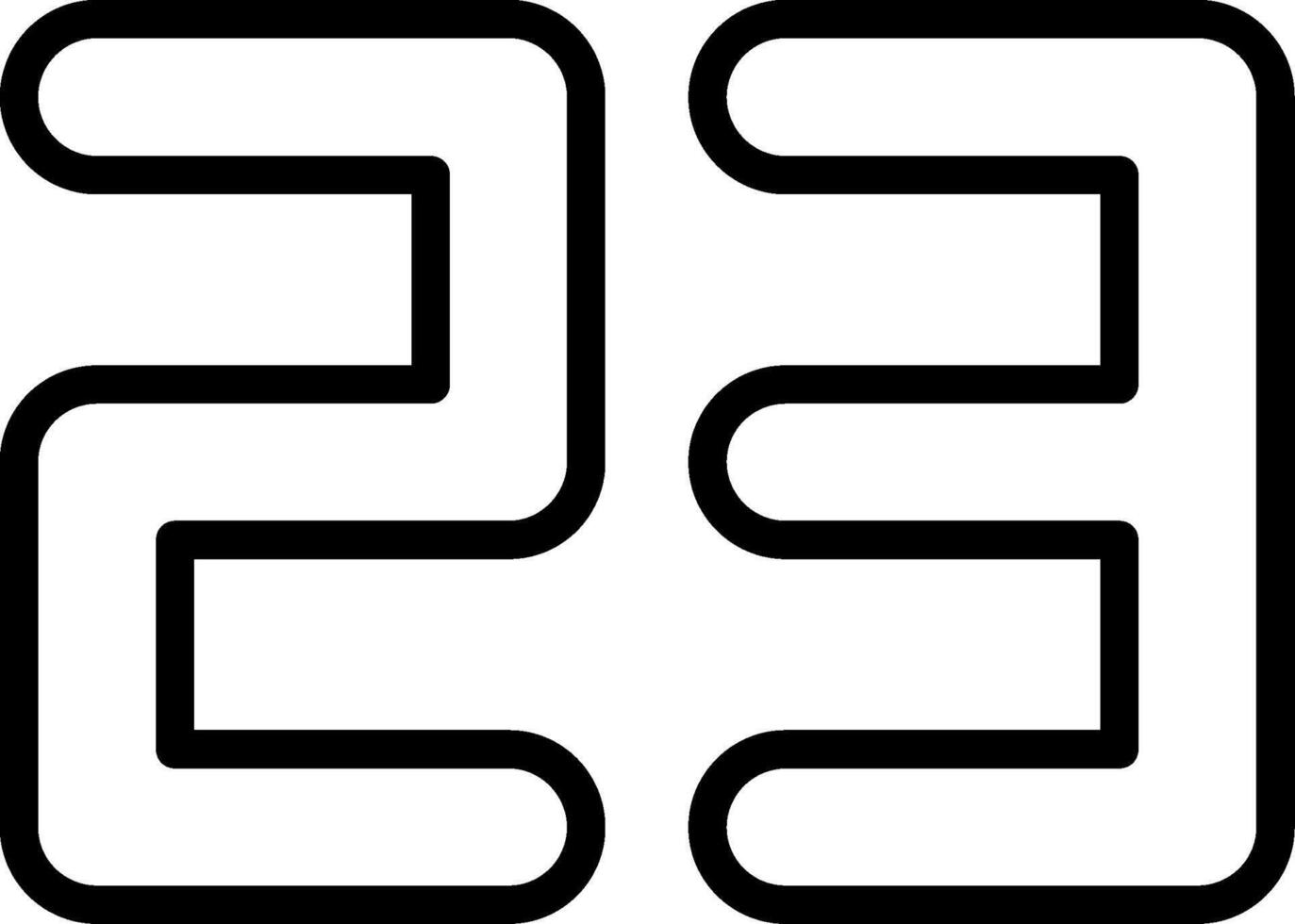 Twenty Three Line Icon vector