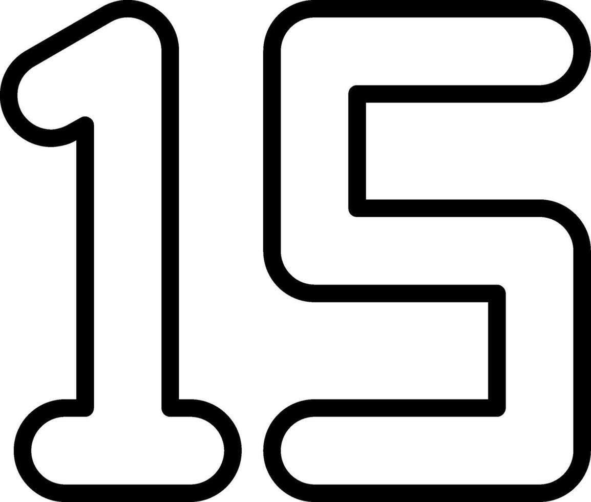 Fifteen Line Icon vector