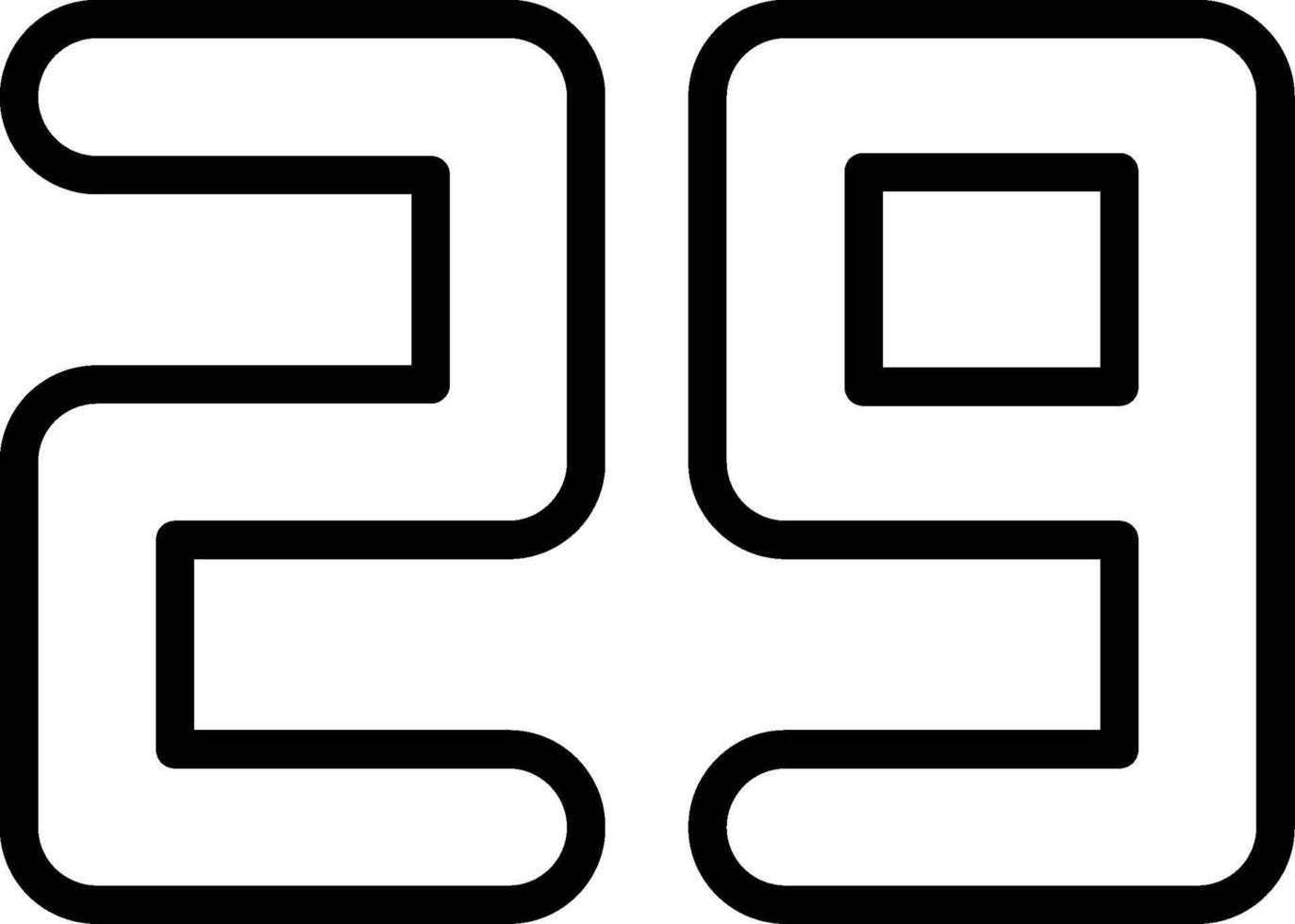 Twenty Nine Line Icon vector