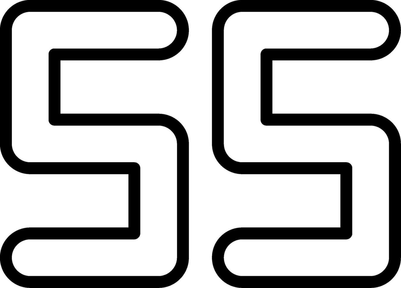 Fifty Five Line Icon vector