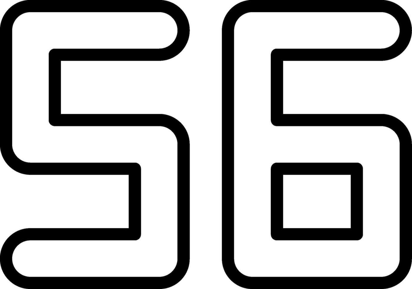 Fifty Six Line Icon vector