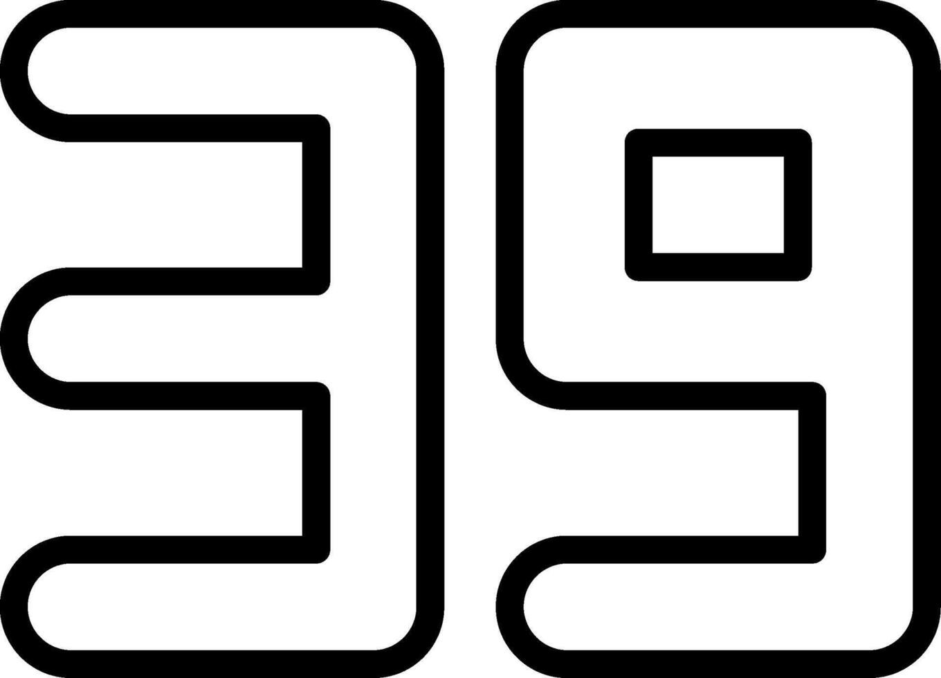 Thirty Nine Line Icon vector