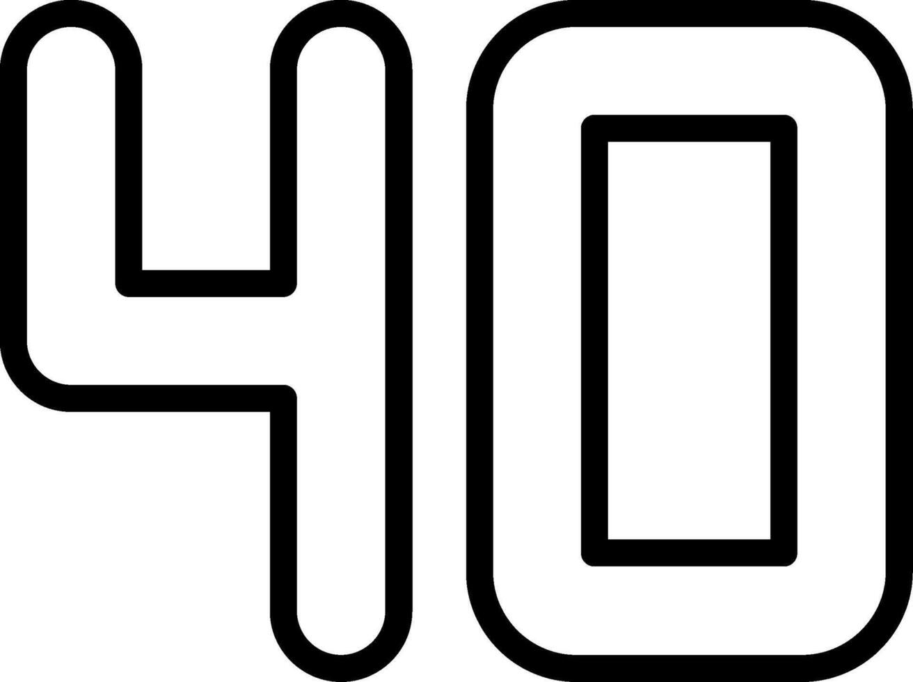 Forty Line Icon vector