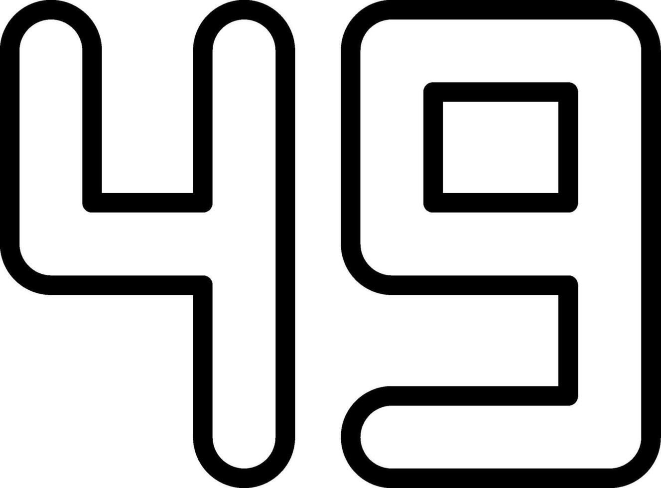 Forty Nine Line Icon vector