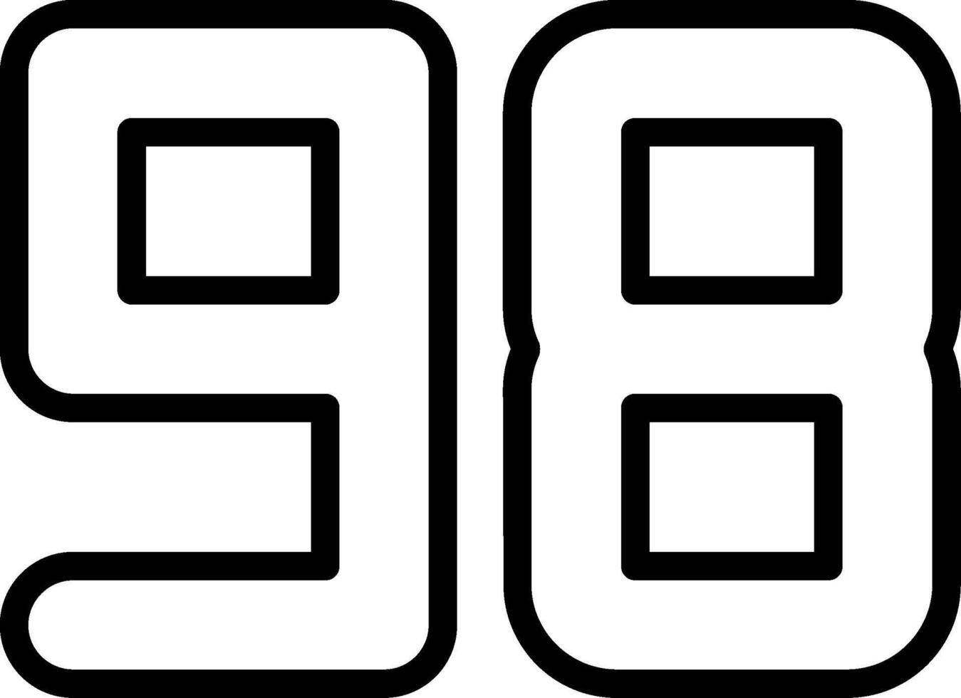 Ninety Eight Line Icon vector