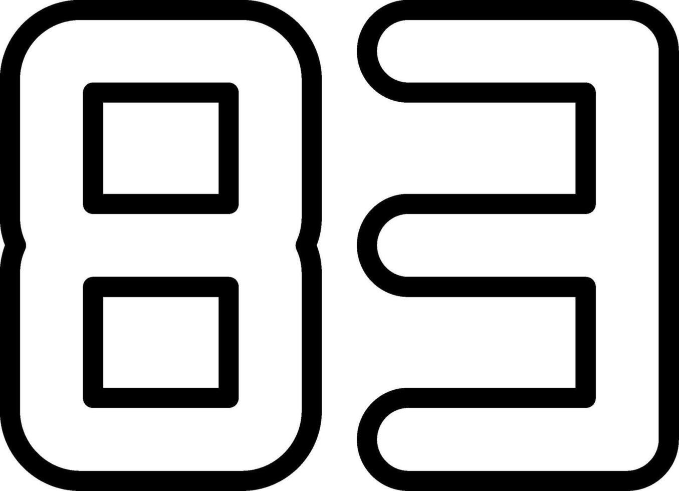 Eighty Three Line Icon vector