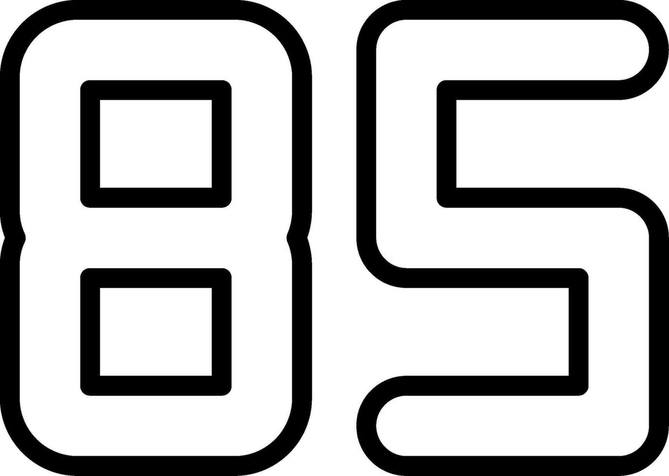 Eighty Five Line Icon vector