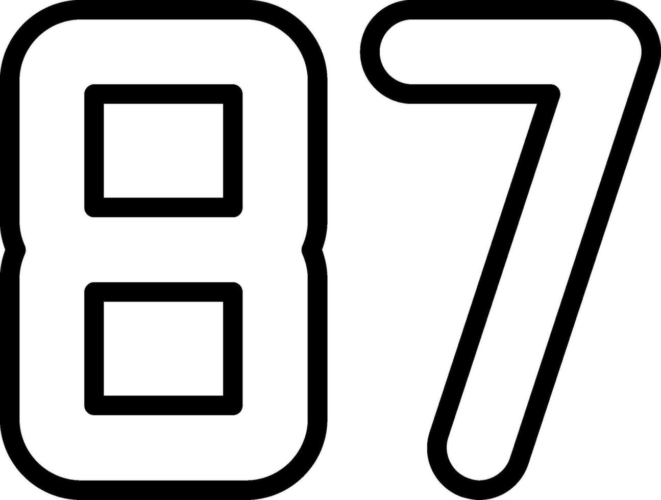 Eighty Seven Line Icon vector