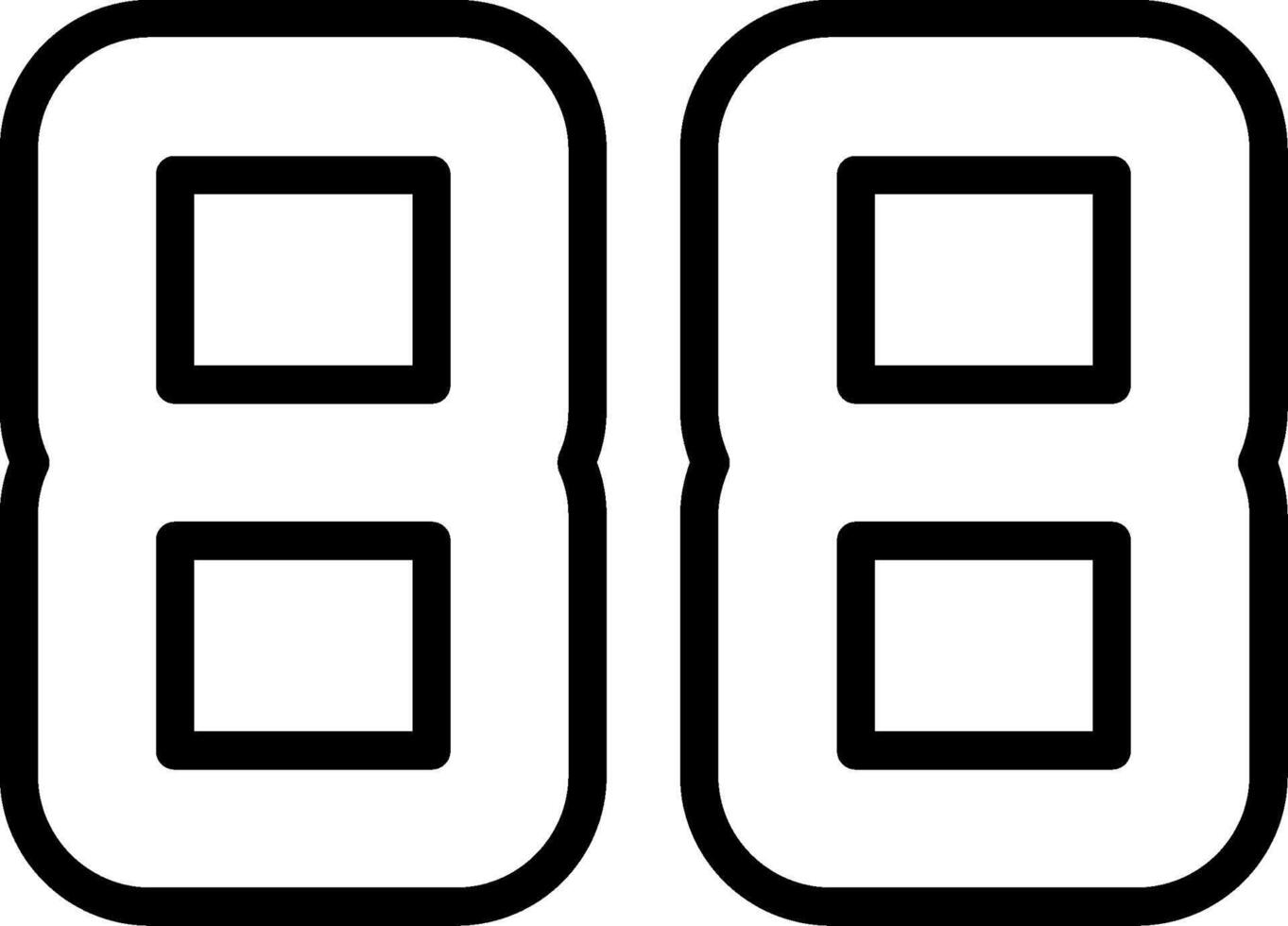 Eighty Eight Line Icon vector