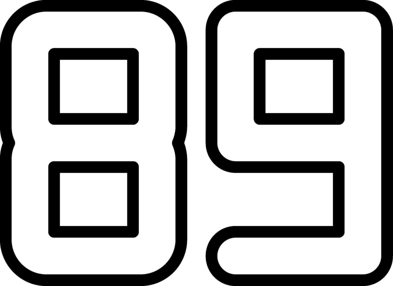 Eighty Nine Line Icon vector