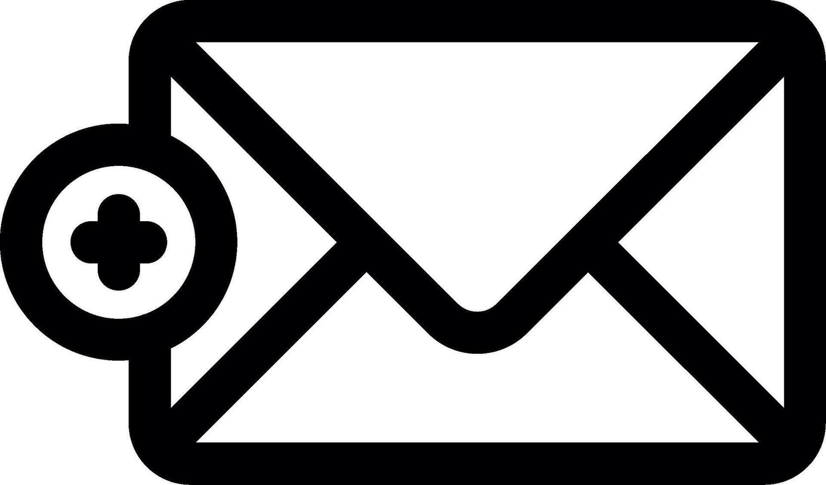 Add Message Line Icon vector