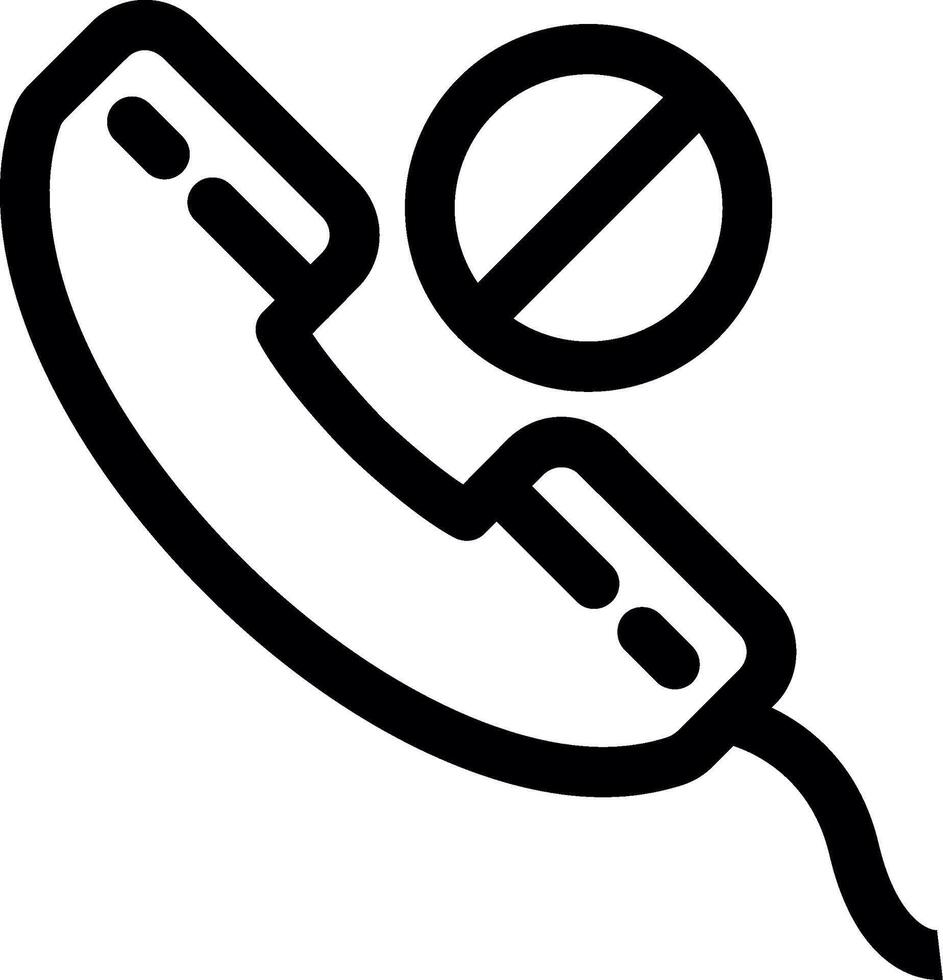 No Call Line Icon vector
