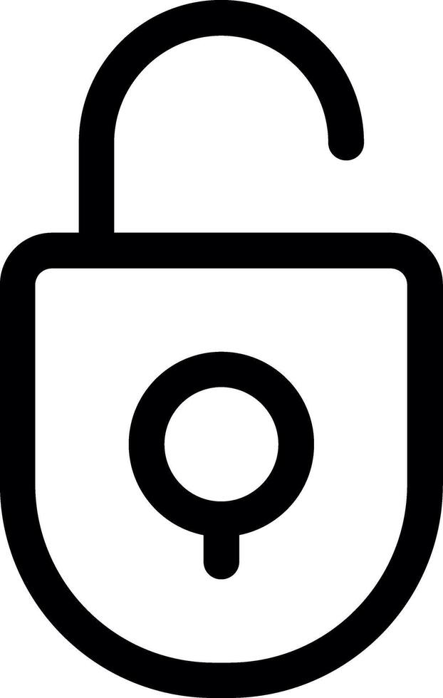 Unlock Line Icon vector