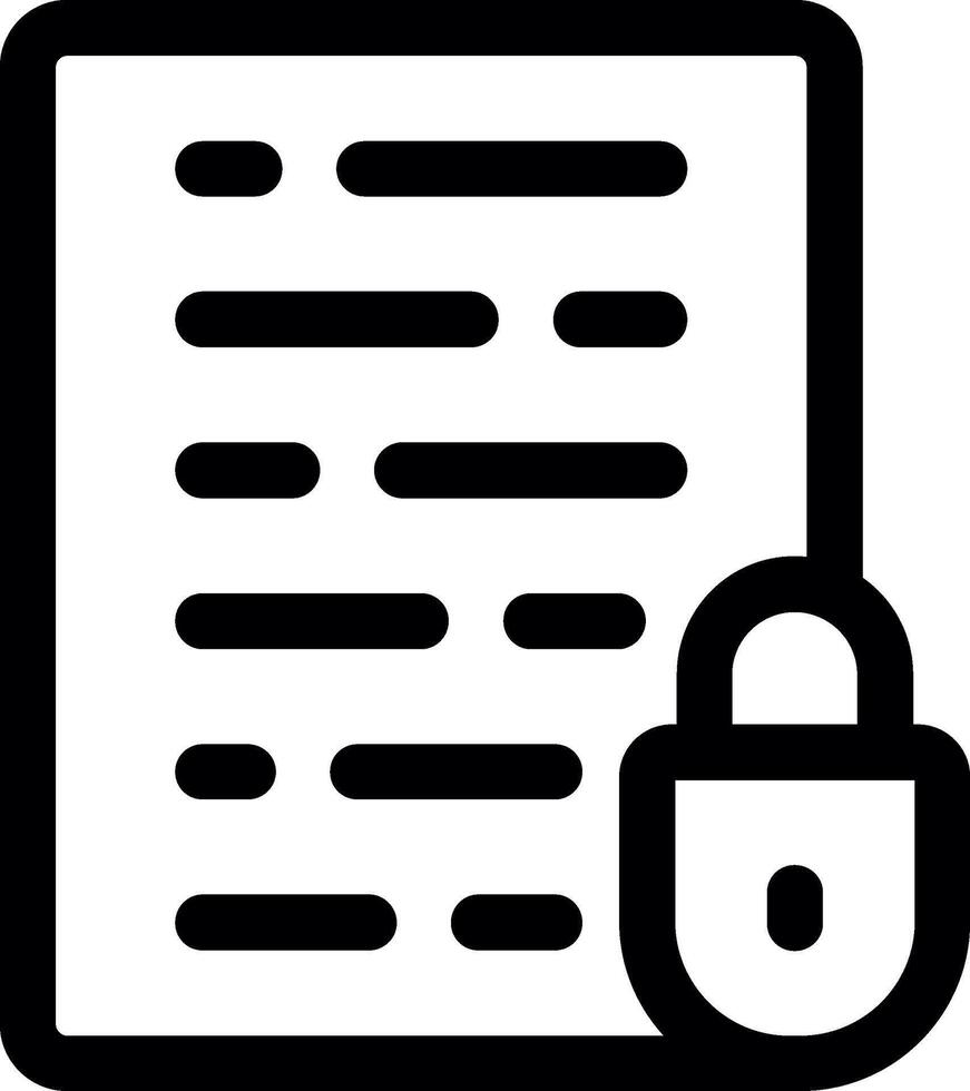 Locked Line Icon vector
