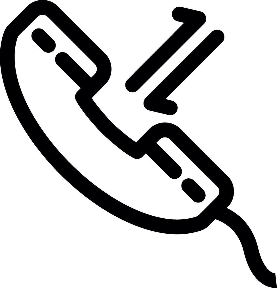 Ongoing Call Line Icon vector