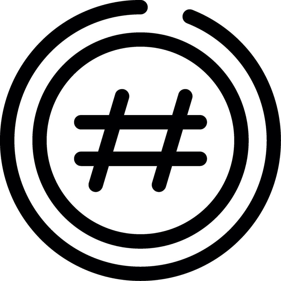 Hashtag Line Icon vector