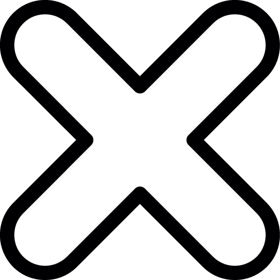 Cross Line Icon vector