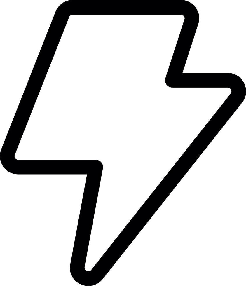 Thunder Bolt Line Icon vector