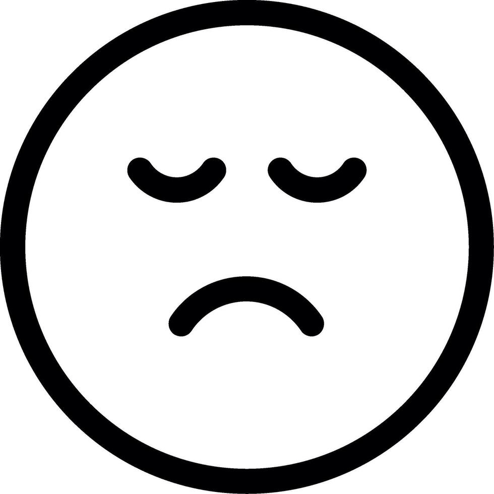 Sad Line Icon vector