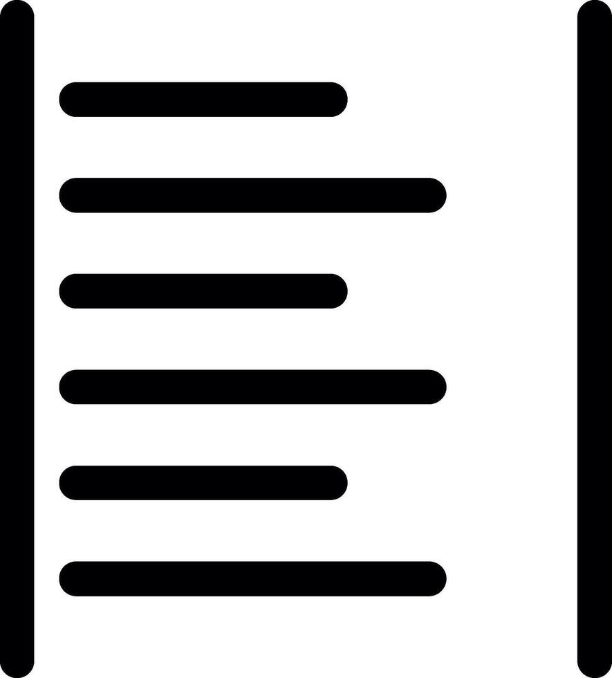 Align Left Line Icon vector