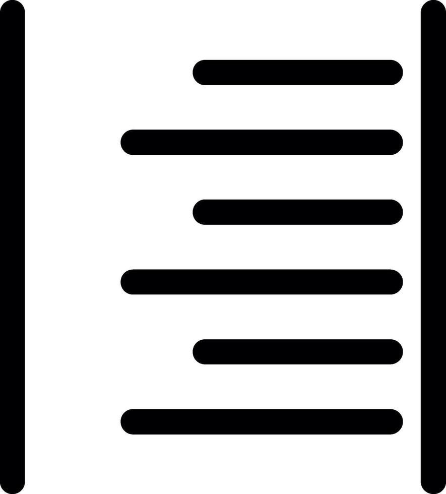 Right Align Line Icon vector