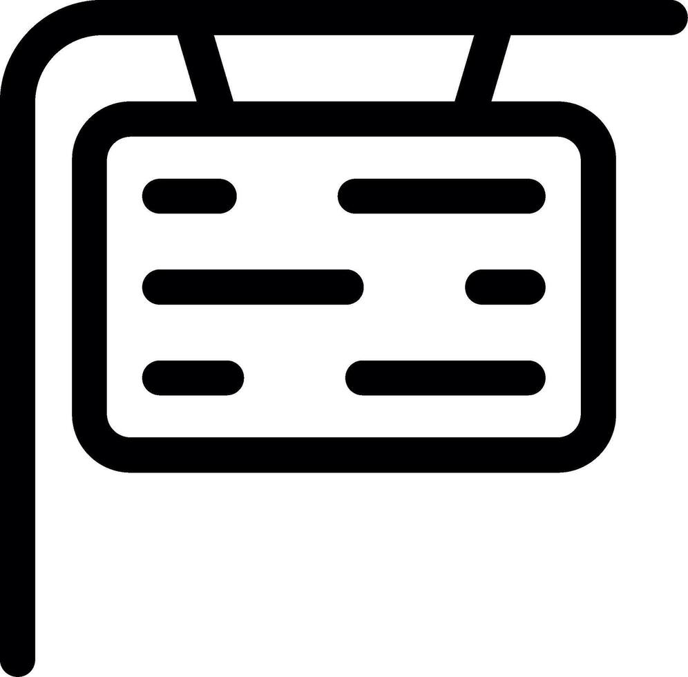 Signboard Line Icon vector