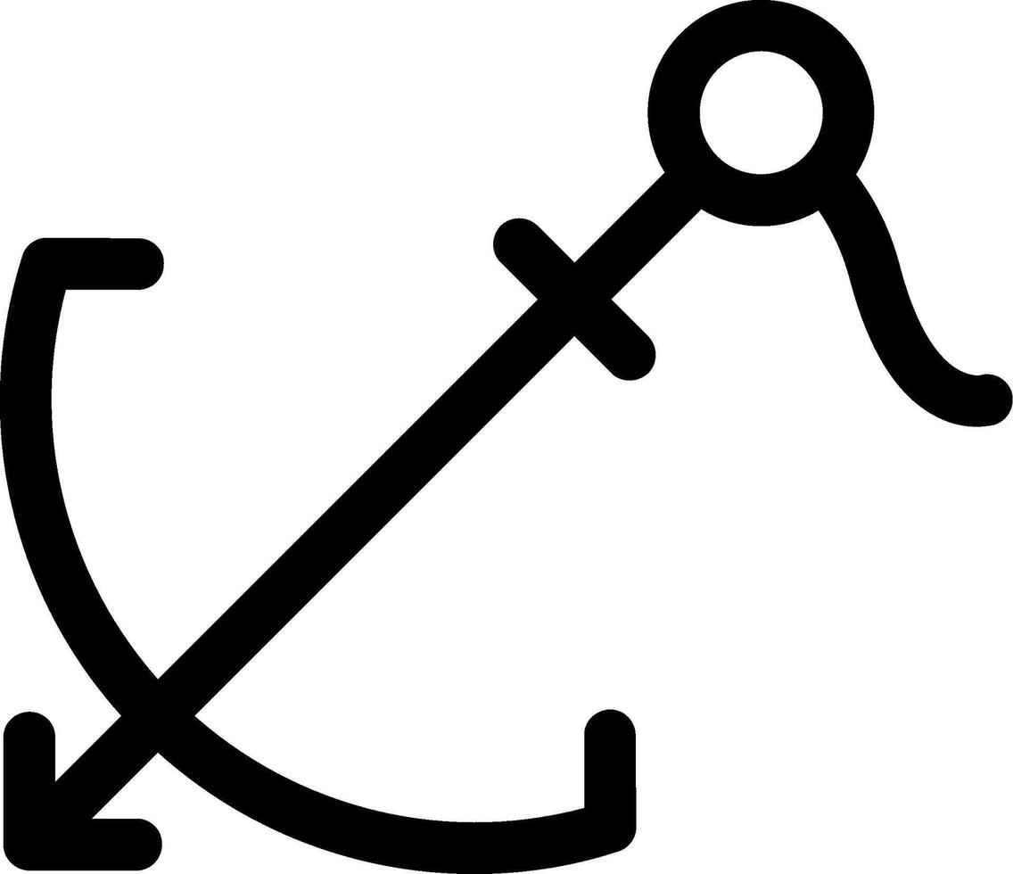 Anchor Line Icon vector