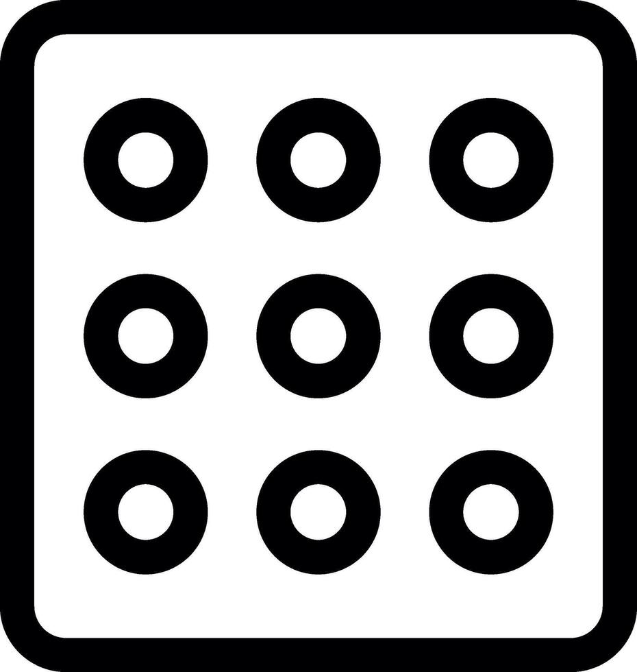 Keypad Line Icon vector