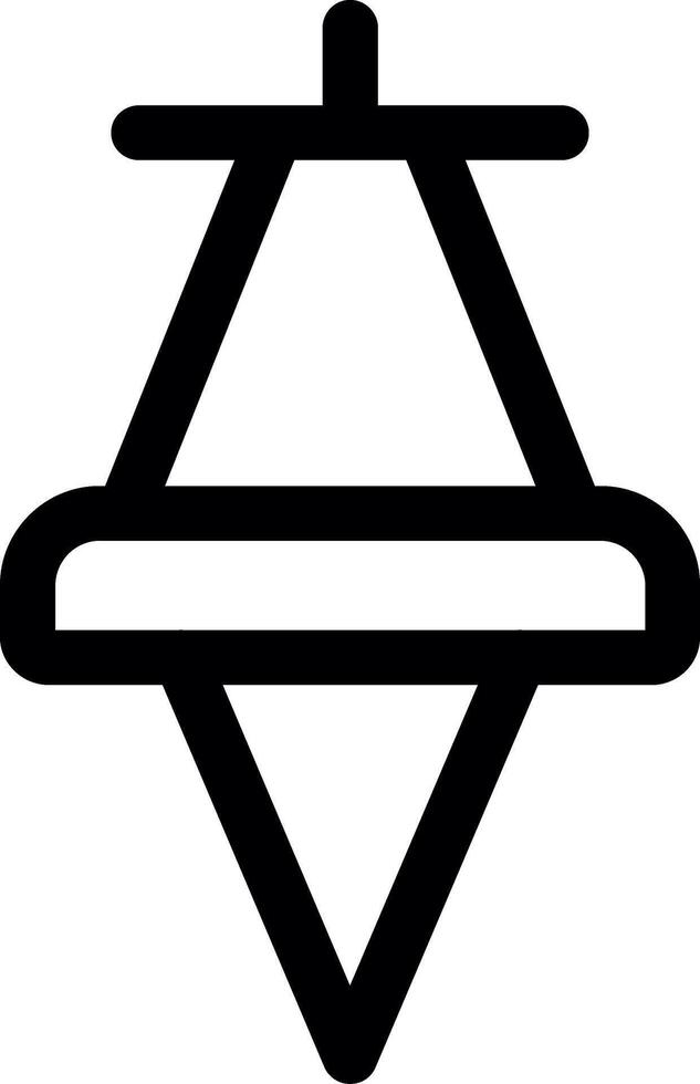 Push Pin Line Icon vector