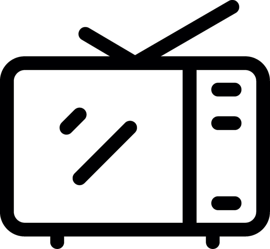 Television Line Icon vector