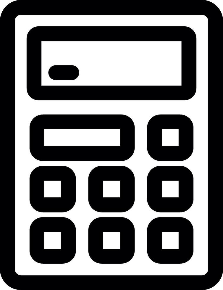 Calculator Line Icon vector
