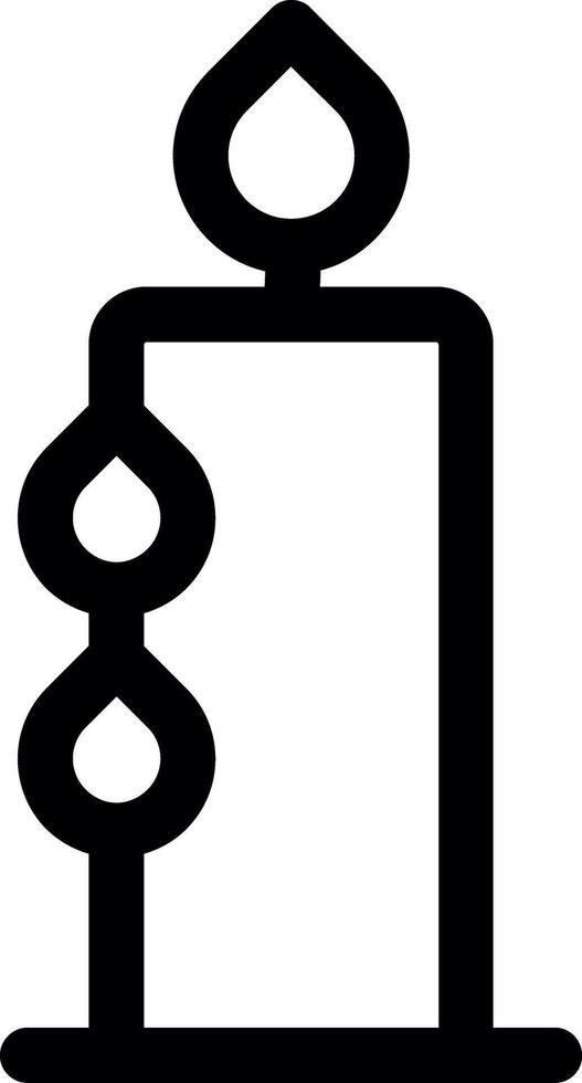 Candle Line Icon vector