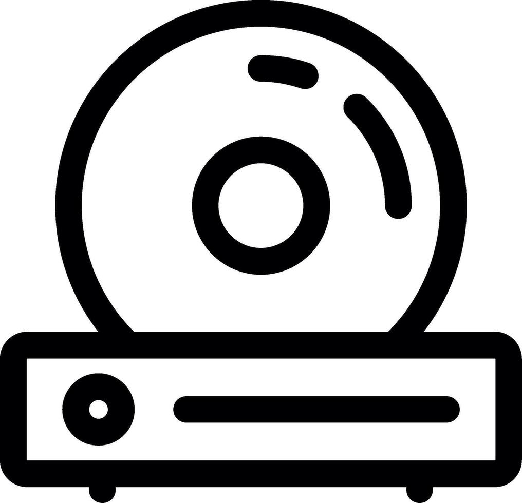DVD Player Line Icon vector