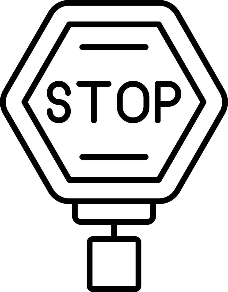 Stop Line Icon vector
