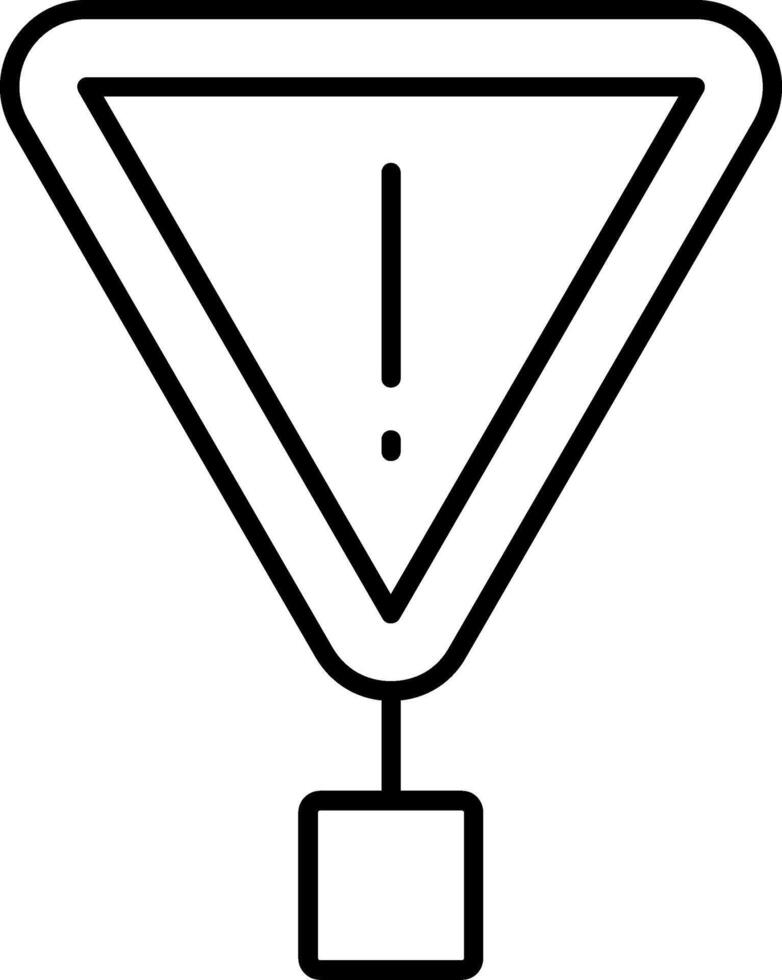 Yield Line Icon vector