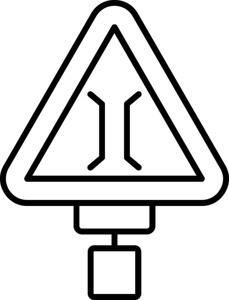 Narrow Bridge Line Icon vector