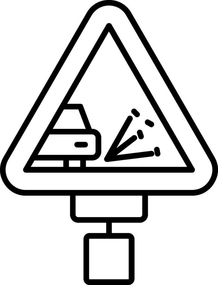 Gravel Road Line Icon vector