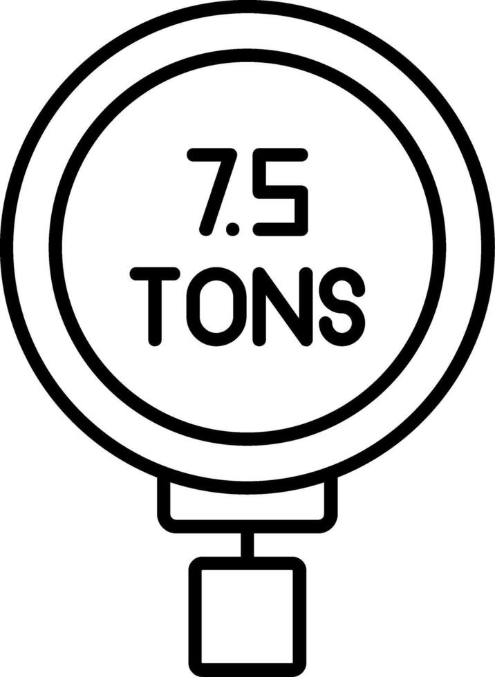 Weight Limit Line Icon vector