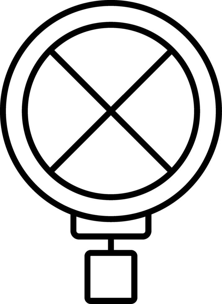 Road Closed Line Icon vector