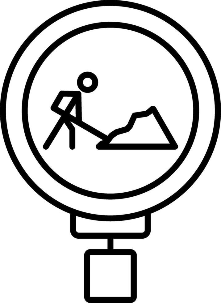 Men Working Line Icon vector