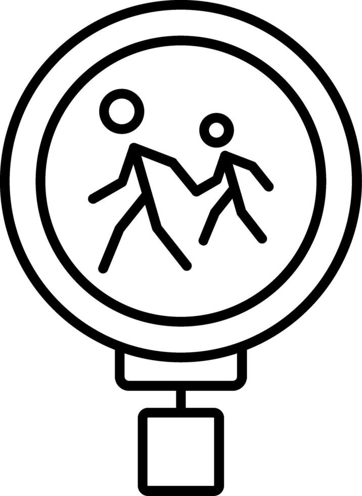 School Crossing Line Icon vector