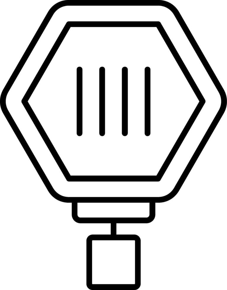 Pedestrian Crossing Line Icon vector