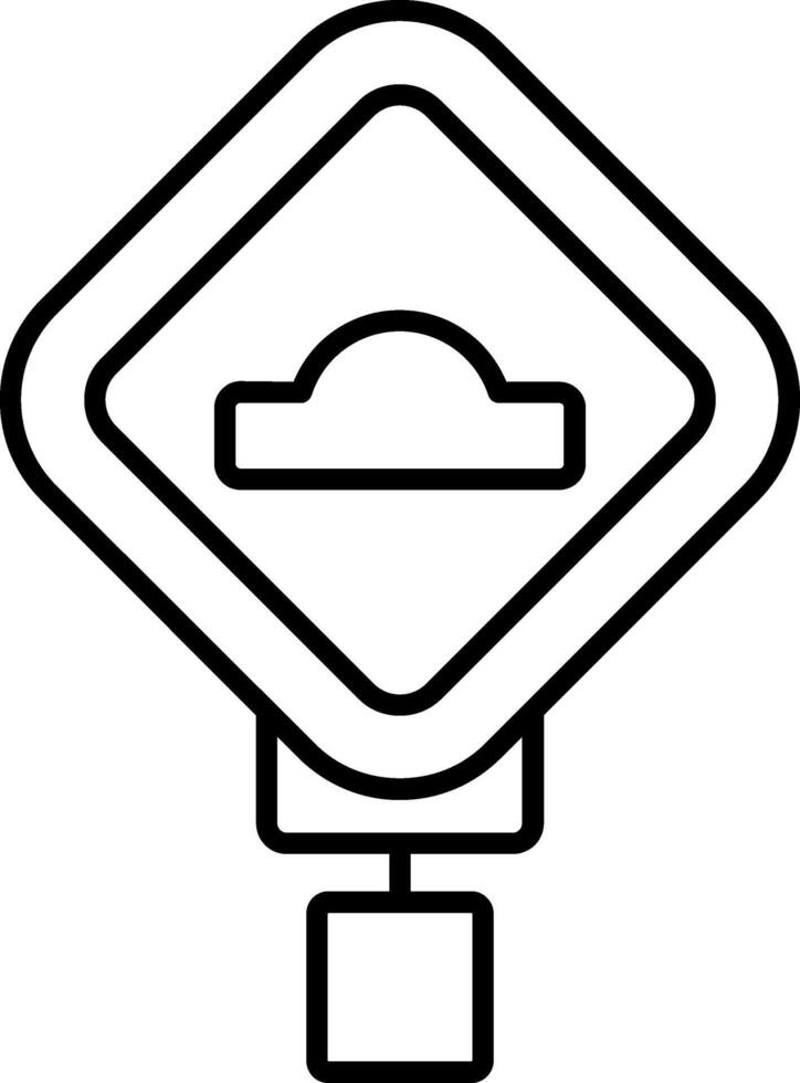 Bump Line Icon vector