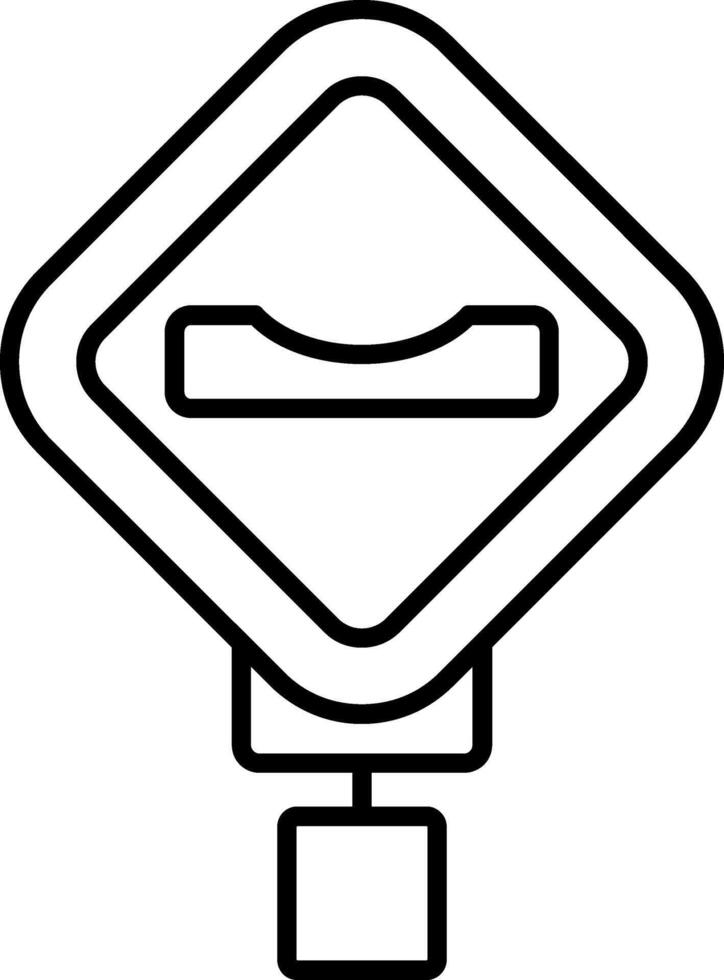 Dip Line Icon vector