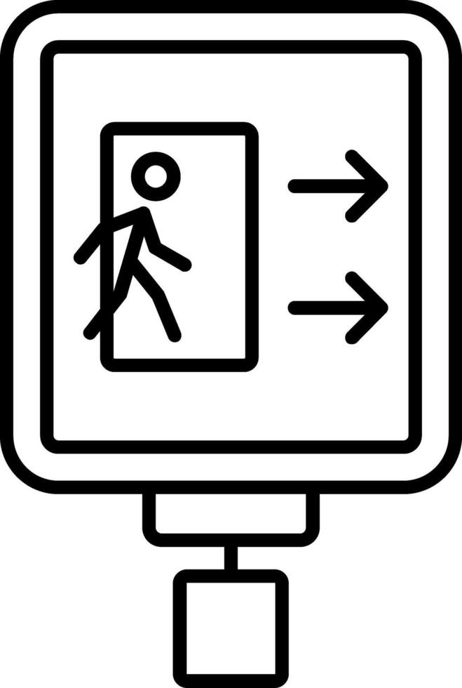 Emergency Exit Line Icon vector