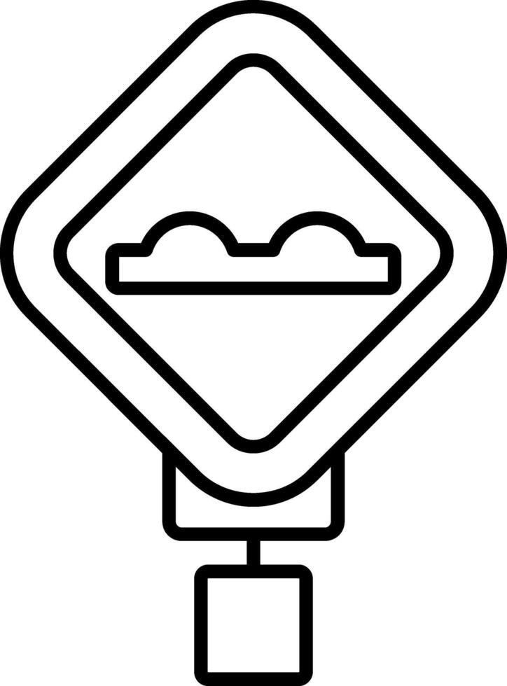 Rough Road Line Icon vector