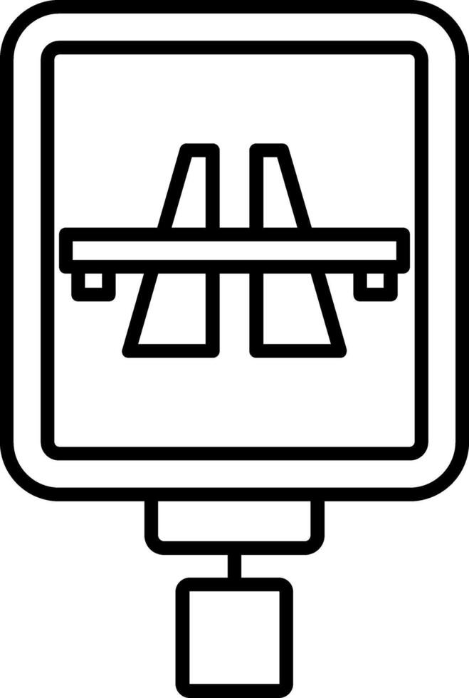 Toll Booth Line Icon vector