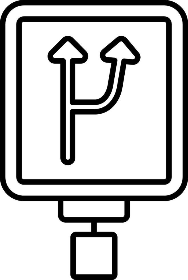 Toll Road Line Icon vector