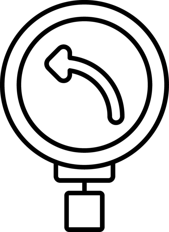Road Curves Line Icon vector